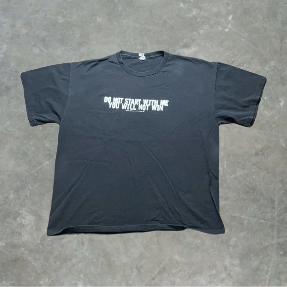 ☀️ Vintage Brooklyn Factory Don't Start With Me Graphic Tee Mens Size XL Black - Picture 2 of 5